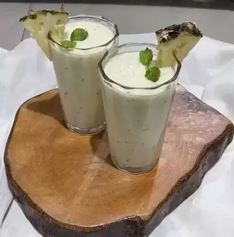 Close up view of Pineapple Smoothie