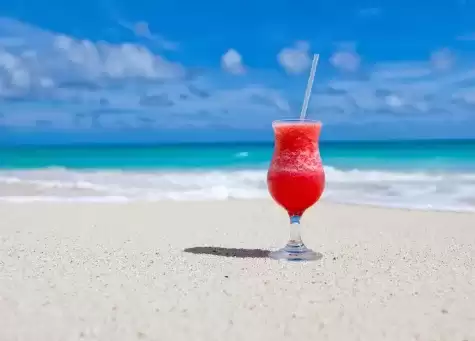 Smoothie on a beach