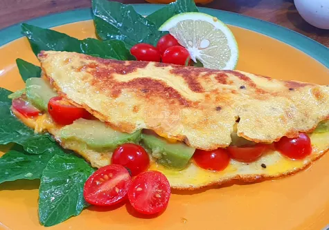 Avocado Omelette on a plate