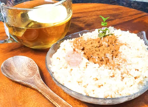 Sugar Free Rice Pudding on a plate