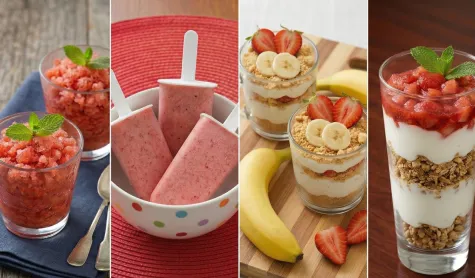 Quick Strawberry desserts in a grid layout