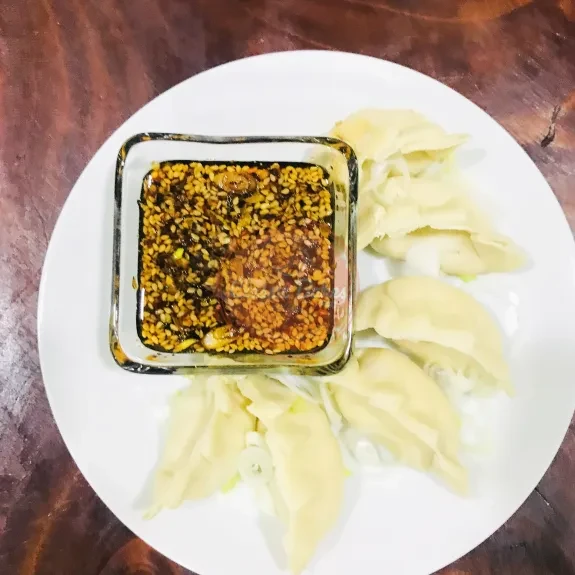 Dumpling Sauce on a plate