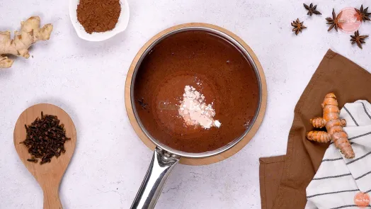 Arrowroot powder added to the mixture