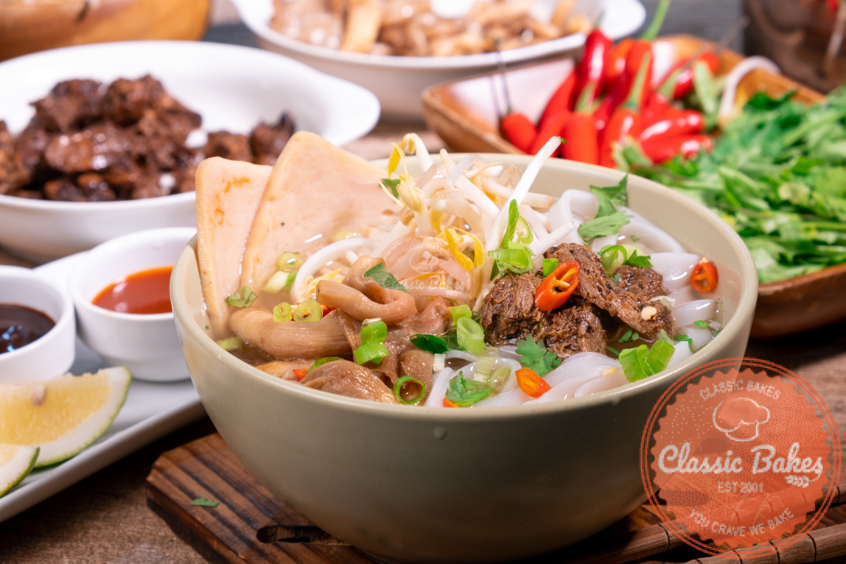 Vegan Vietnamese Pho in a bowl
