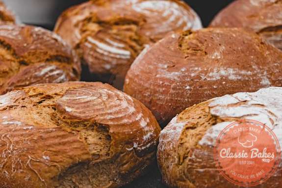 Freshly baked close up shot of Gluten Free Vegan Bread