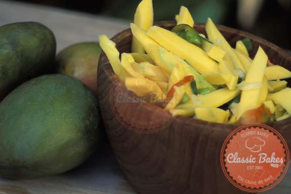 Best Mango Chow in a pot with mango on the side