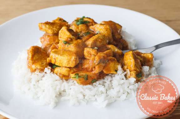Indian Curry Chicken on top of Rice