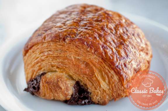 1 piece of Chocolate Croissant on a plate