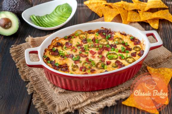 Front View of Bacon Cheese Dip