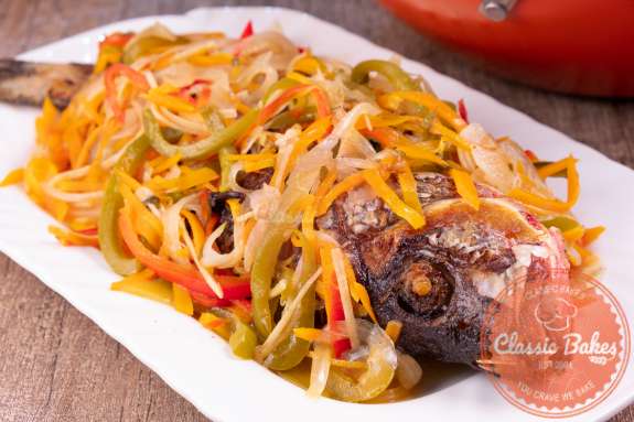 Jamaican Escovitch Fish on a dish
