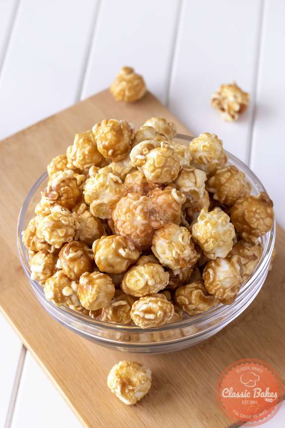  Closed up shot of Microwave Caramel Popcorn