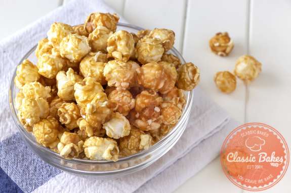 Front View of Microwave Caramel Popcorn