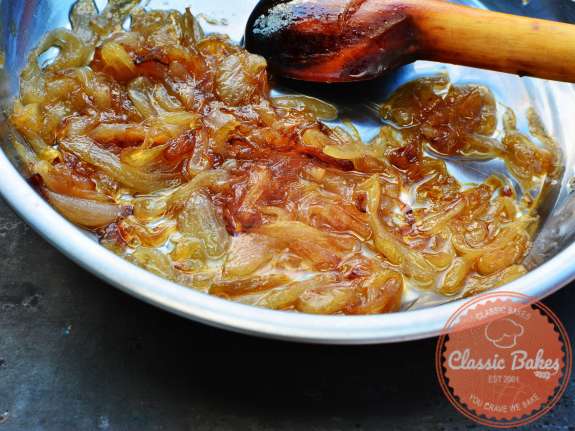 Front View of Quick Caramelized Onions 