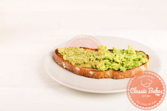 Front shot of Smashed Avocado on Toast in a plate