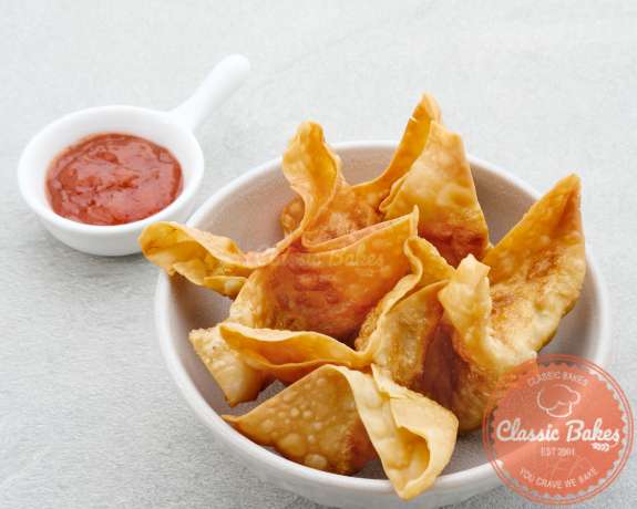 Front View of Chicken Wontons