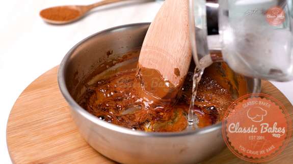 Trinidad Style Browning Sauce being made in a bowl