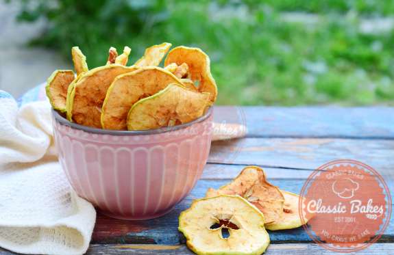 Closed Up Shot of Air Fryer Apple Chips