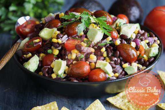Front View of Black Bean Salsa 