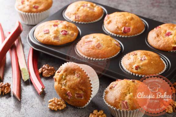 Front View of Rhubarb Muffins