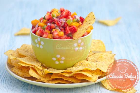 Front View of Strawberry Salsa 
