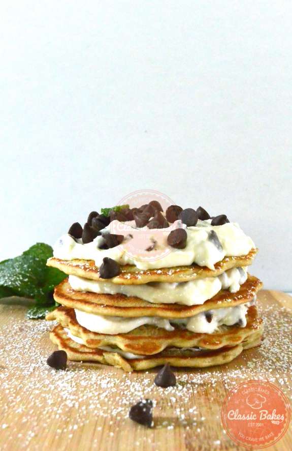 Front View of Cannoli Pancakes