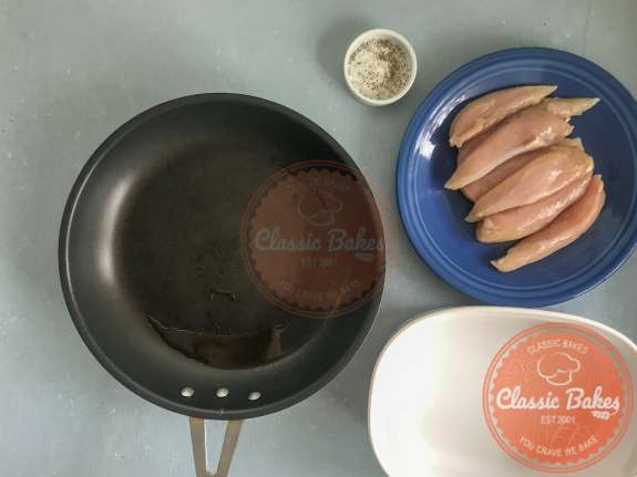 Overview of a pan with olive oil heating up inside 