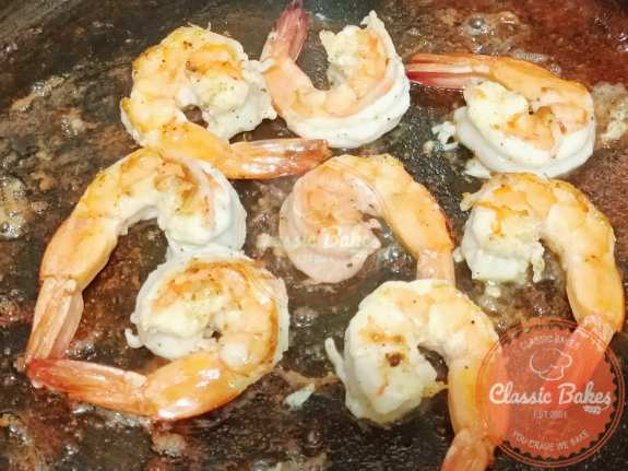 Cooking shrimps