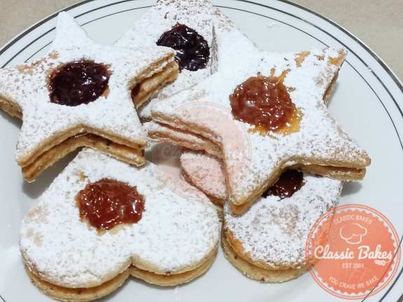 Close up view of Gluten Free Linzer Cookies
