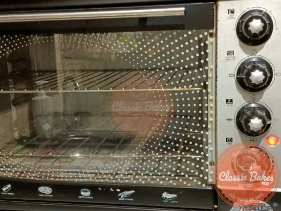 Pre-heating the oven