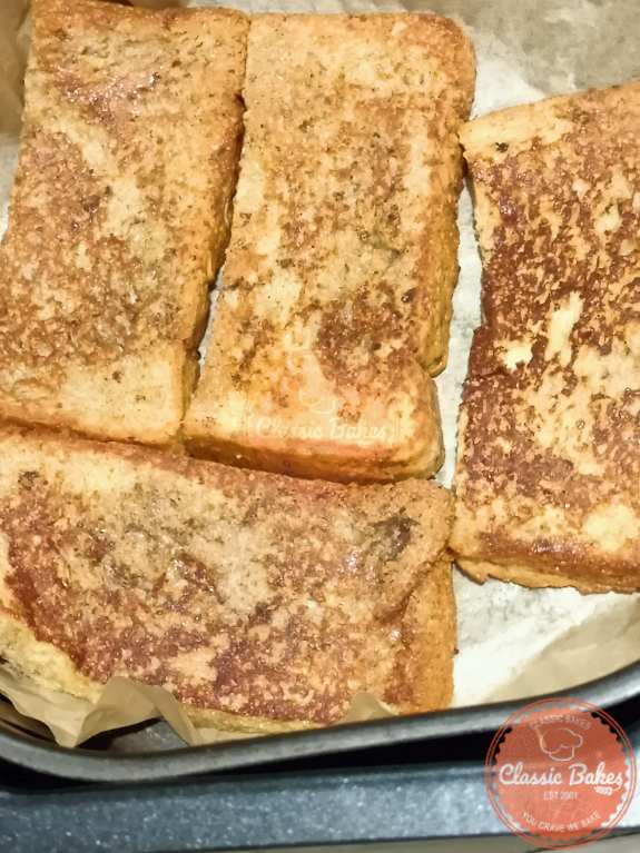 Cooking the other side of Air Fryer French Toast Sticks