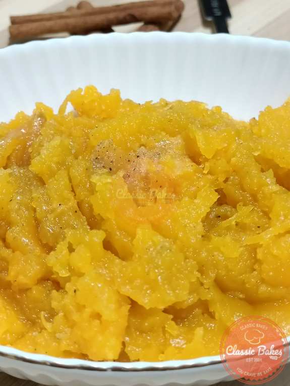 Close up view of Microwave Acorn Squash