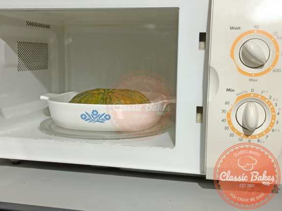 Microwave the squash