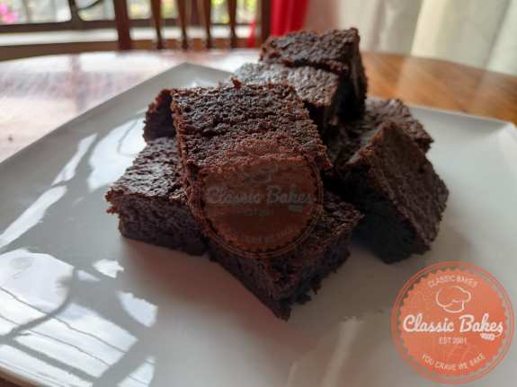 Close up view of Air Fryer Brownies