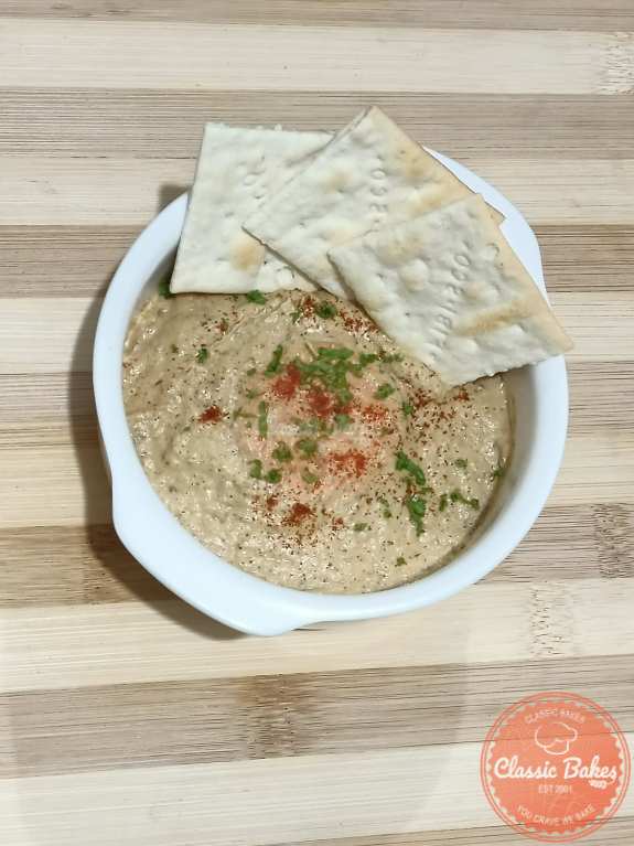 Serving the Smoked Eggplant Dip