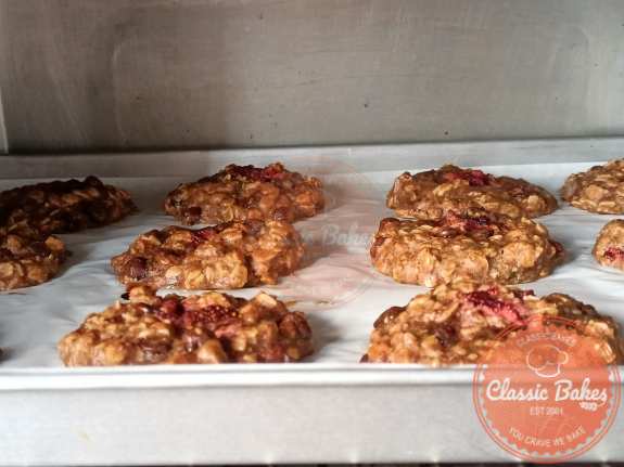 Baking the Strawberry Oatmeal Cookies