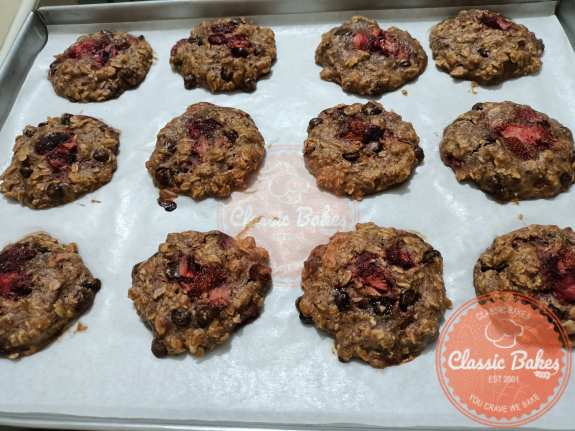 Cooling the Strawberry Oatmeal Cookies