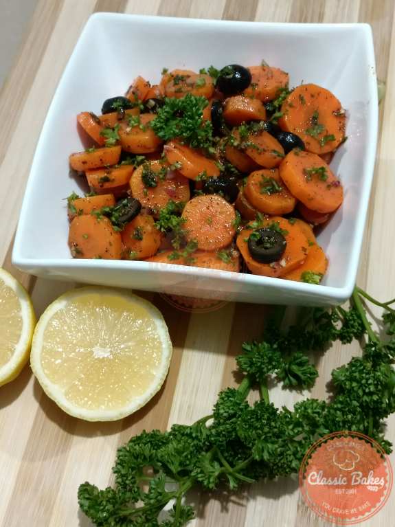 Serving the Moroccan Carrot Salad