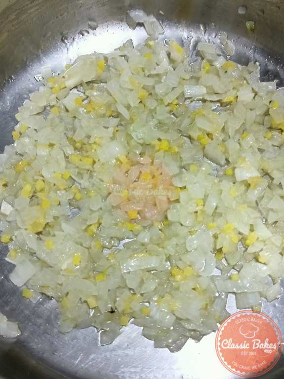 Cooking onions and ginger
