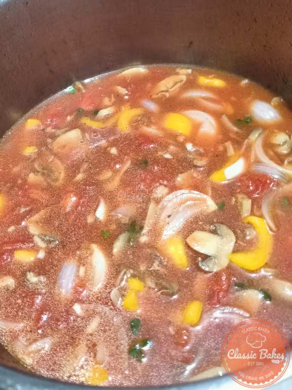 Adding tomatoes