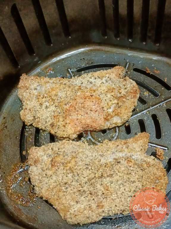 Cooking pork chop on both sides