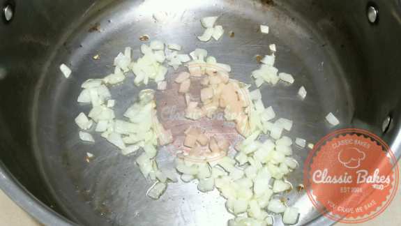 Sauté onion in the pot
