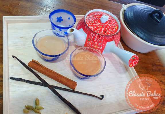 Before serving, decorate each glass of vanilla tea with the leftover vanilla beans.
