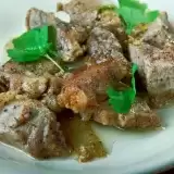 Close up view of Geera Pork on a plate