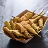 Okra Fries in box container