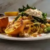 Front shot of Lemon Ricotta Pasta in a plate
