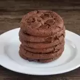 Front shot of Keto Chocolate Cookies in a plate