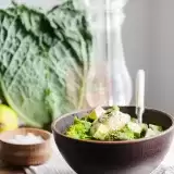Front View of Broccoli Cauliflower Salad