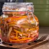 Haitian Pikliz in a glass jar
