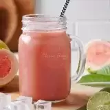 A glass of delicious Homemade Fresh Guava Juice