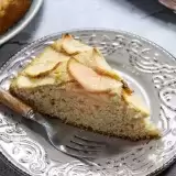Close up of a slice of Vegan Apple Cake